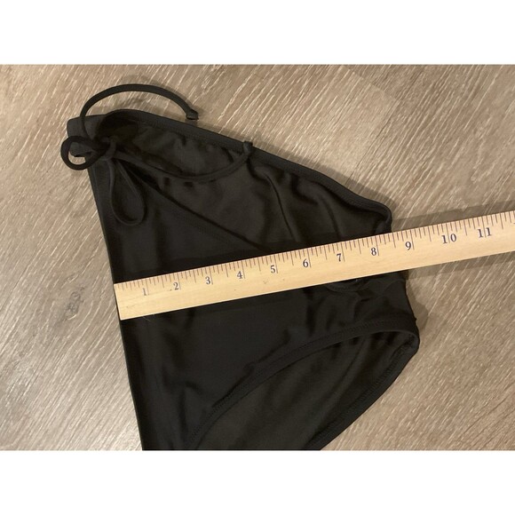 Women’s Black Bikini Bottom Large Victoria’s Secret Bow Tie Swimsuit Swimwear - Picture 2 of 6